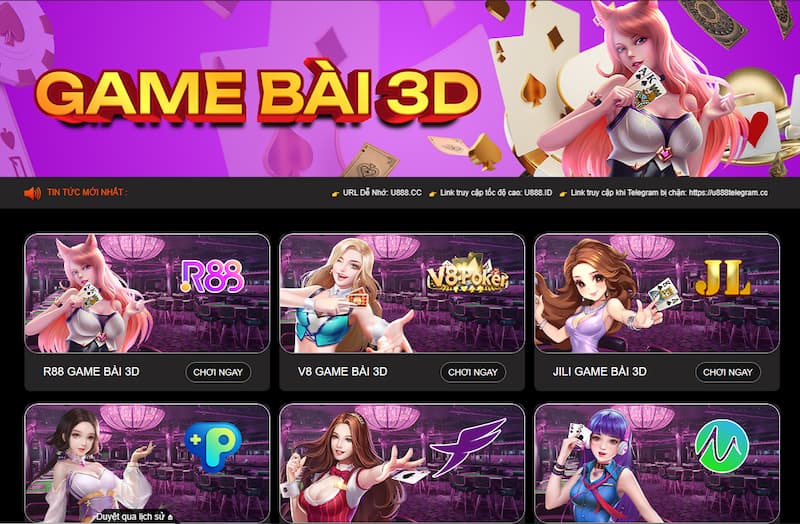 U888 33 Game bài 3D